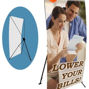Custom Indoor Banner with Stand, Collapsible. Color printing - FoldersandEnvelopes.com