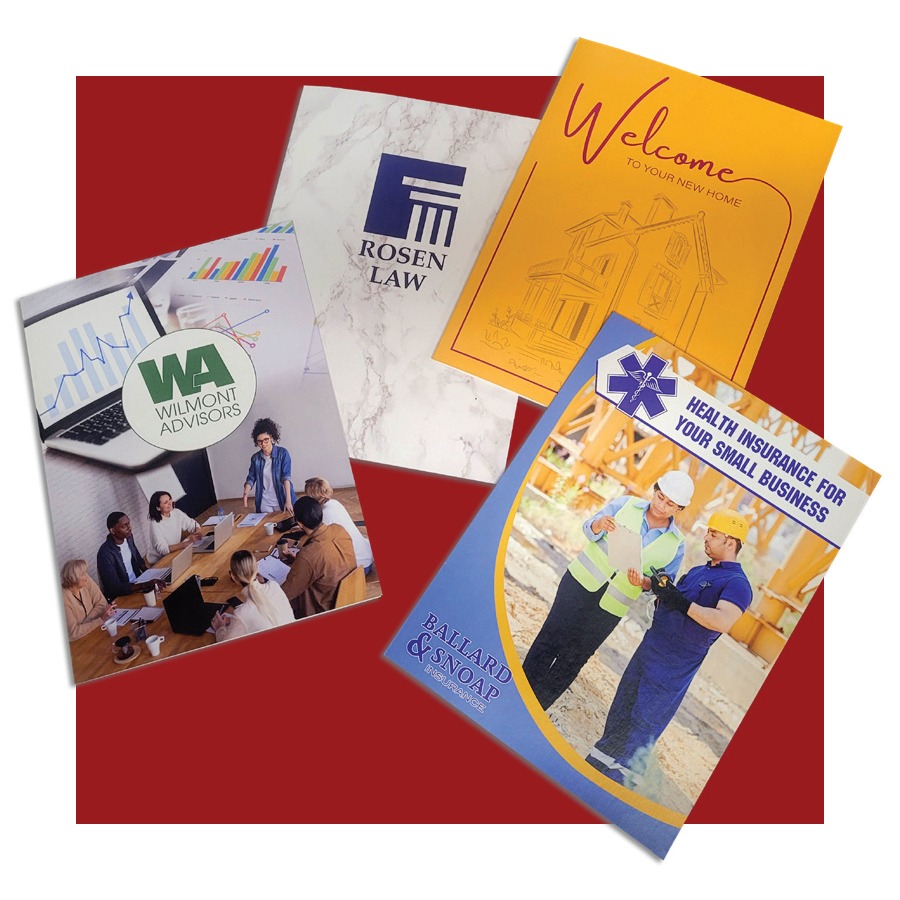 Custom Printed Pocket Folders in Small Quantities. Order Direct from the Manufacturer - FoldersandEnvelopes.com