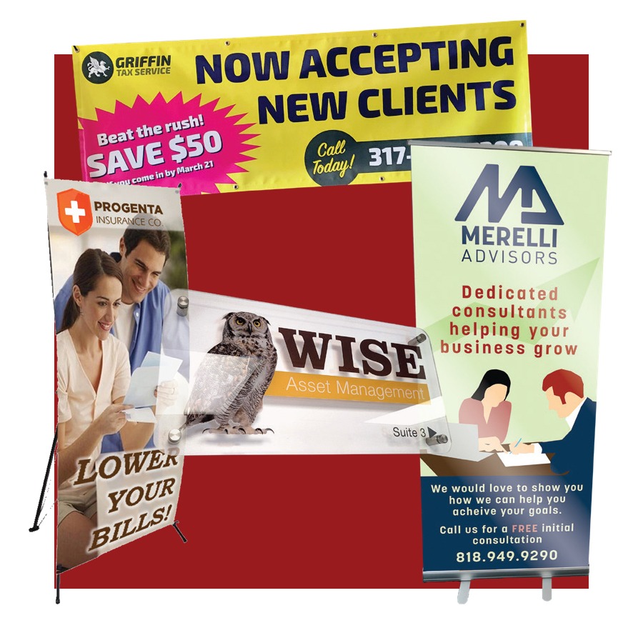 Custom Printed Signs, Displays and Banners. Order Direct from the Manufacturer - FoldersandEnvelopes.com