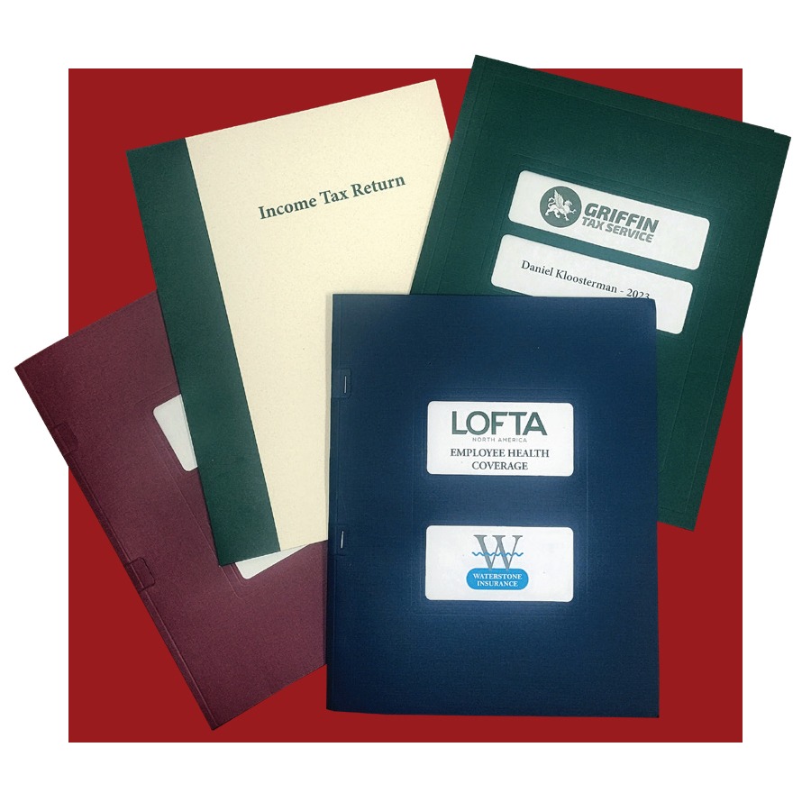 Client Income Tax Folders for Tax Preparers, Direct from the Manufacturer - FoldersandEnvelopes.com