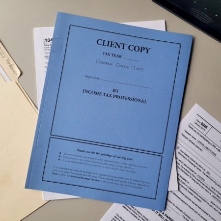 Client Copy Tax Return Covers with Side Staple Tabs Direct from the Manufacturer - FoldersandEnvelopes.com