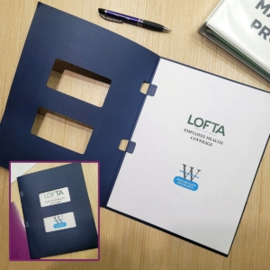Double Window Folder, One Pocket, Blue. Tax Software Compatible with Intuit Lacerte and ProSeries Software. Direct from the Manufacturer - FoldersandEnvelopes.com