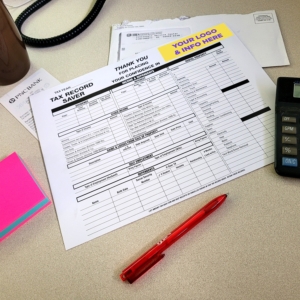 Tax record saver envelopes for tax preparers to give to clients for better organization - FoldersandEnvelopes.com